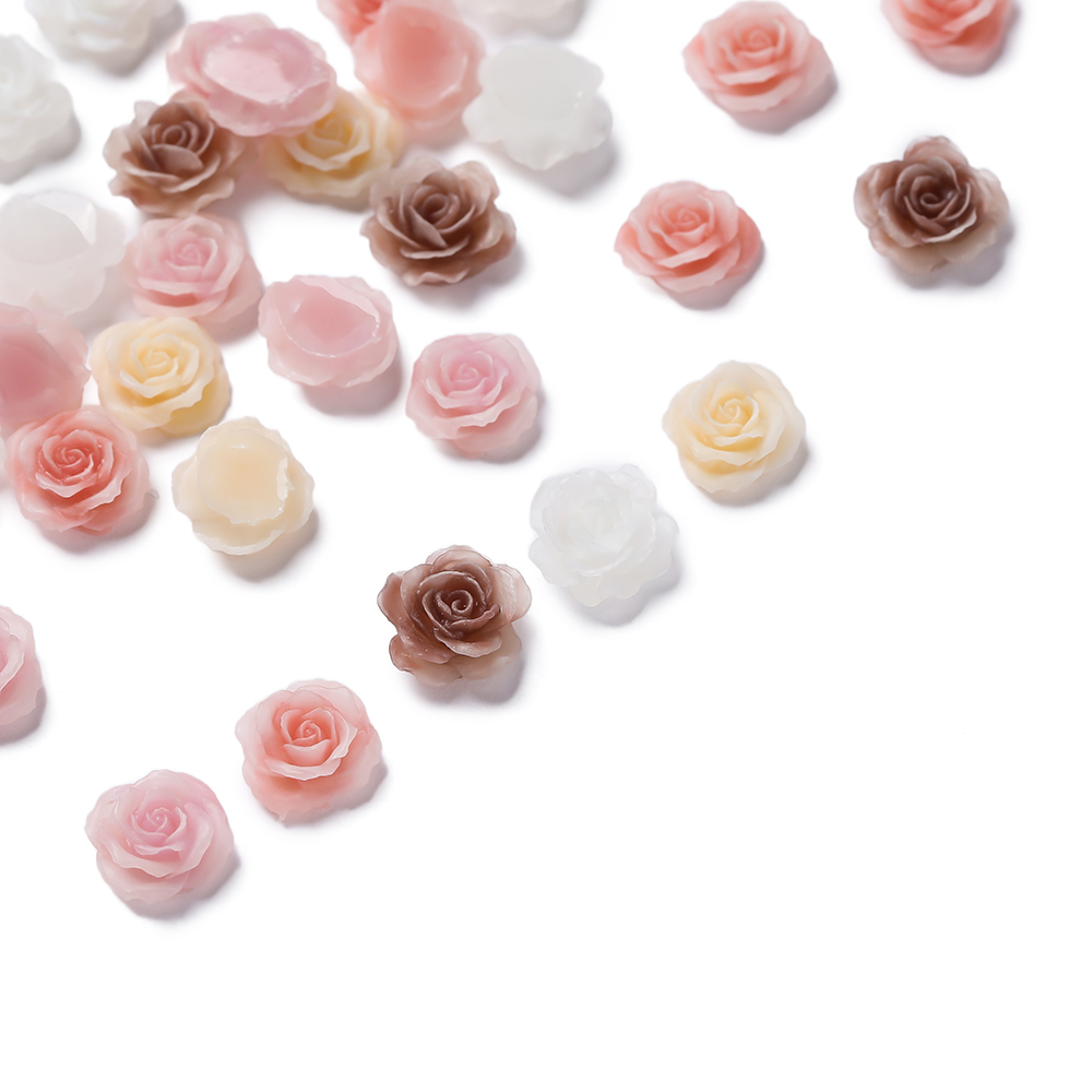 Resin Craft Ideas - 20/50pcs No Hole Resin Flower Nail