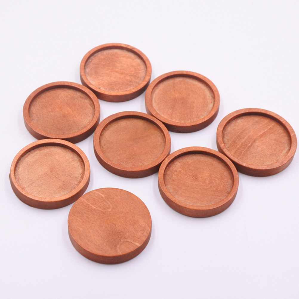 20Pcs Round Wood Jewelry Trays - огляд і ціна Resin Crafts Diy